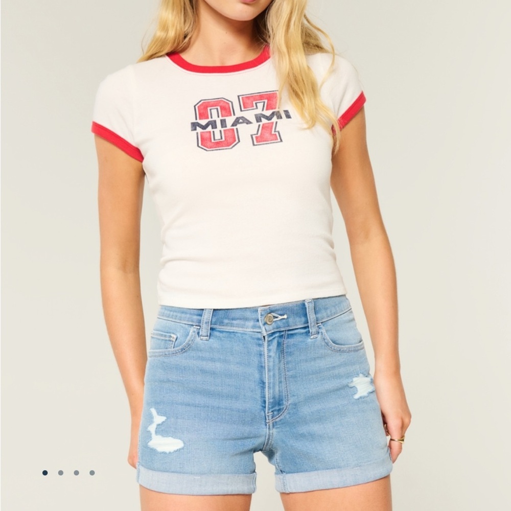 Hollister Sky Blue Denim Shorts